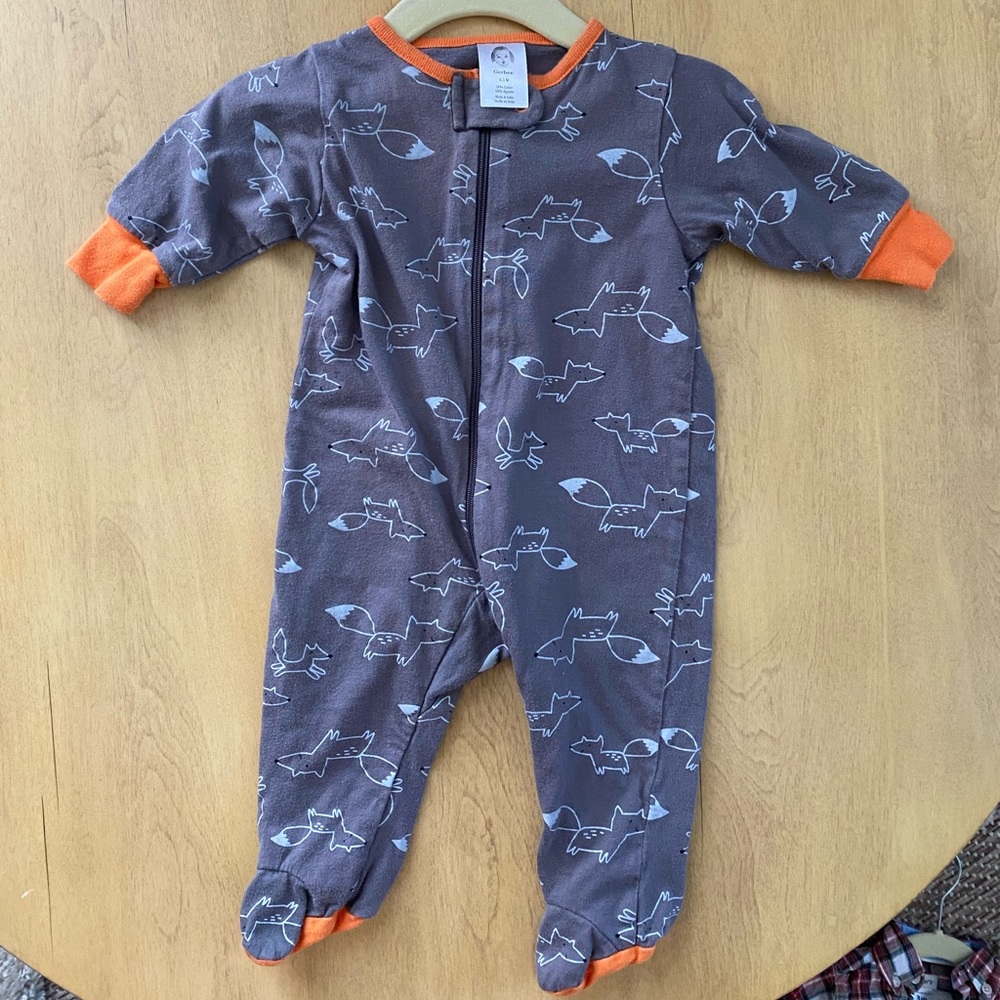 gerber 0-3 month fox footie